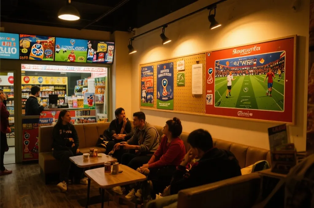 门店夜间观赛与互动陈列